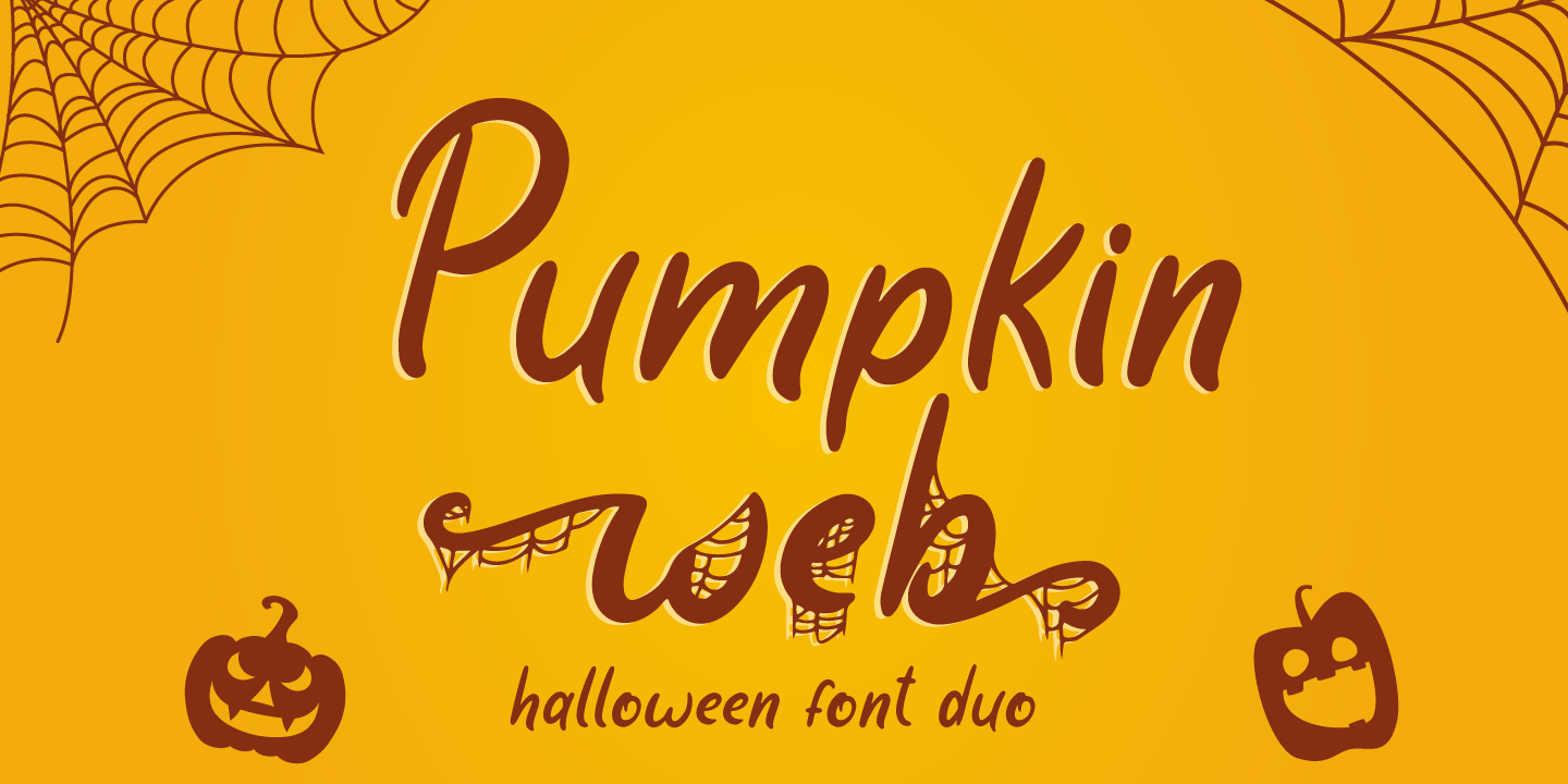 Pumpkin Web Display Font preview